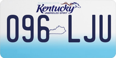 KY license plate 096LJU