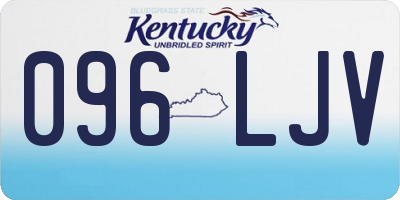 KY license plate 096LJV