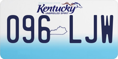 KY license plate 096LJW