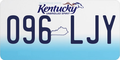 KY license plate 096LJY