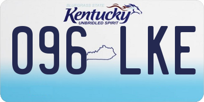 KY license plate 096LKE