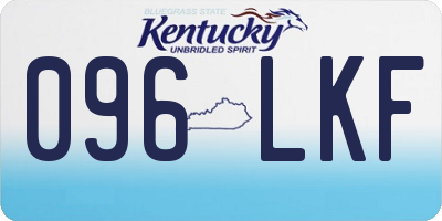 KY license plate 096LKF