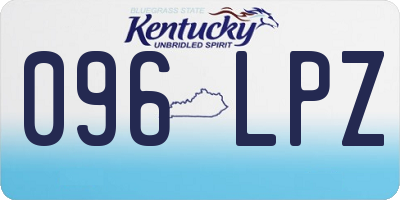 KY license plate 096LPZ