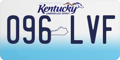 KY license plate 096LVF