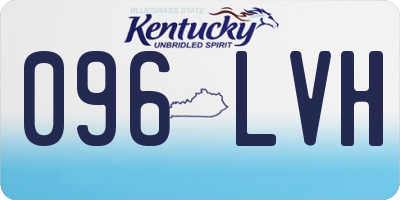 KY license plate 096LVH