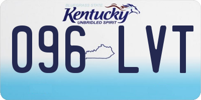 KY license plate 096LVT