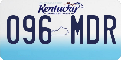 KY license plate 096MDR