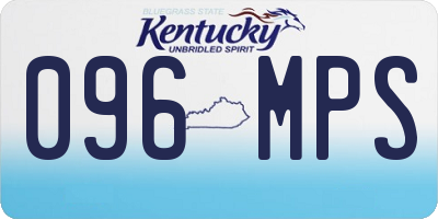 KY license plate 096MPS