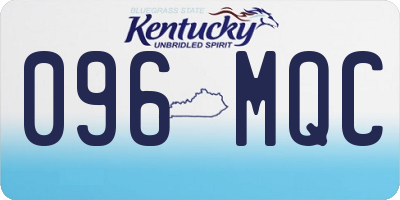 KY license plate 096MQC