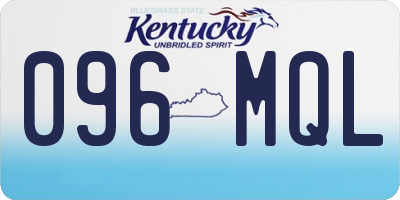 KY license plate 096MQL