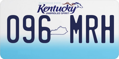 KY license plate 096MRH