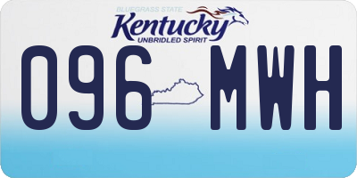 KY license plate 096MWH