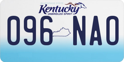 KY license plate 096NAO