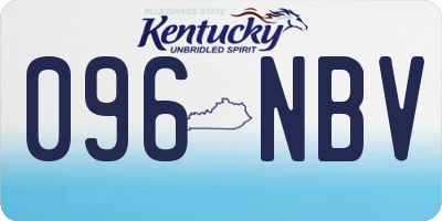 KY license plate 096NBV