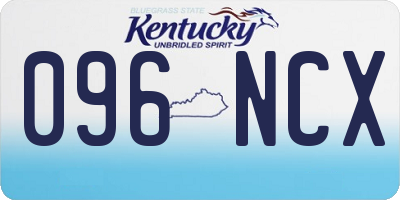 KY license plate 096NCX
