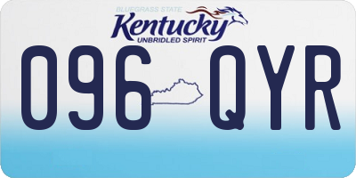 KY license plate 096QYR