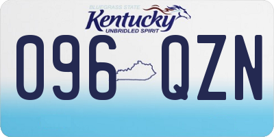 KY license plate 096QZN