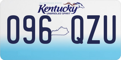 KY license plate 096QZU