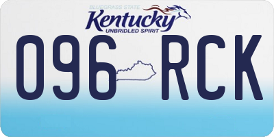 KY license plate 096RCK