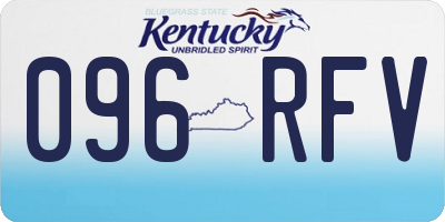 KY license plate 096RFV
