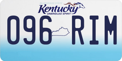 KY license plate 096RIM