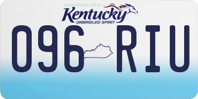 KY license plate 096RIU