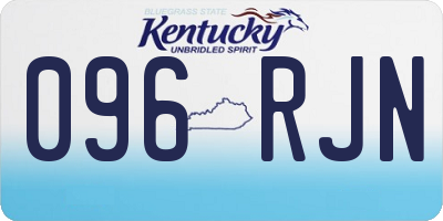 KY license plate 096RJN