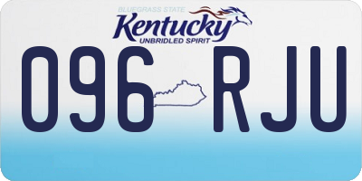 KY license plate 096RJU