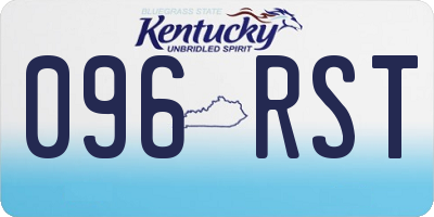 KY license plate 096RST