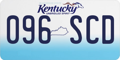 KY license plate 096SCD