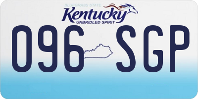 KY license plate 096SGP