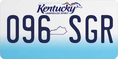 KY license plate 096SGR