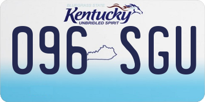 KY license plate 096SGU