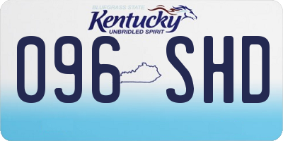 KY license plate 096SHD