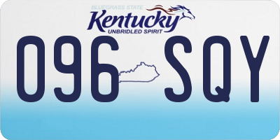KY license plate 096SQY