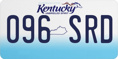 KY license plate 096SRD