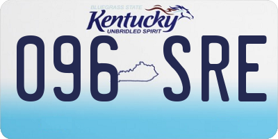 KY license plate 096SRE