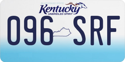 KY license plate 096SRF