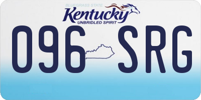 KY license plate 096SRG