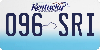 KY license plate 096SRI
