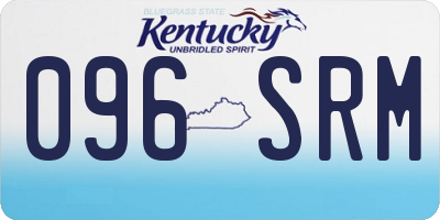 KY license plate 096SRM
