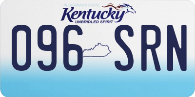 KY license plate 096SRN