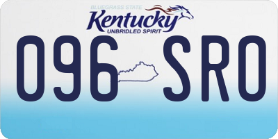 KY license plate 096SRO