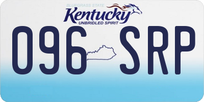 KY license plate 096SRP