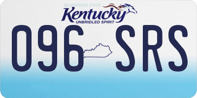 KY license plate 096SRS