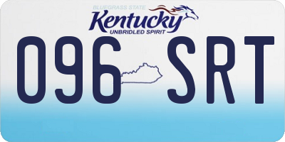 KY license plate 096SRT