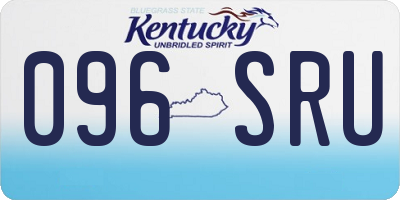 KY license plate 096SRU