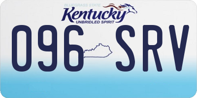 KY license plate 096SRV