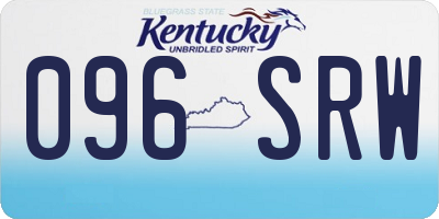 KY license plate 096SRW