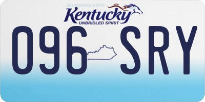 KY license plate 096SRY